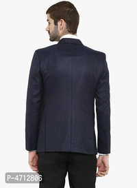 Fashionable Navy Blue Polyviscose Jacket For Men - Navy Blue, M(38 inches)