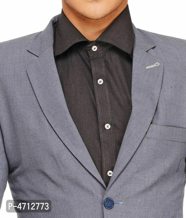 Fashionable Blue Polyviscose Jacket For Men - Blue, M(38 inches)