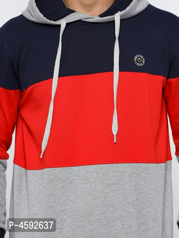 Men'S Full Sleeve Colorblock Sweatshirts With Hood - S(40 inches), Multicoloured