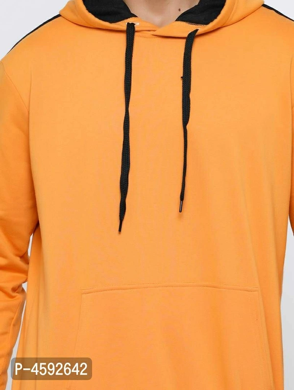 Men Full Sleeve Sweatshirts With Hood - Golden, L(44 inches)