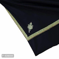 Fashionable Black Pashmina Viscose Solid Shawl For Men - Black, Length- 240 cm X Width - 90 cm