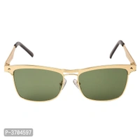 Gold UV Protection Glass Lens Full Rim Wayfarer Sunglasses  For Unisex - Golden
