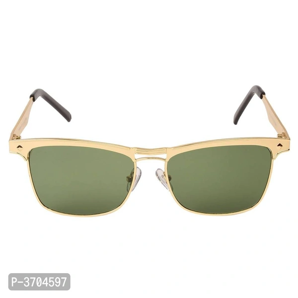 Gold UV Protection Glass Lens Full Rim Wayfarer Sunglasses  For Unisex - Golden
