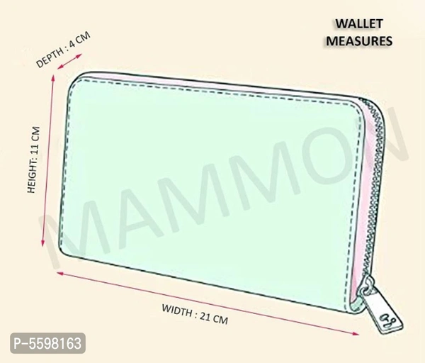Stylish Printed Wallet - Red, LENGTH: 21.0 (in inches) || WIDTH: 4.0 (in inches) || HEIGHT: 11.0 (in inches)
