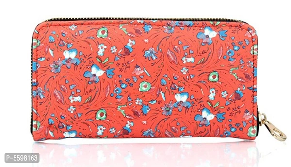 Stylish Printed Wallet - Red, LENGTH: 21.0 (in inches) || WIDTH: 4.0 (in inches) || HEIGHT: 11.0 (in inches)