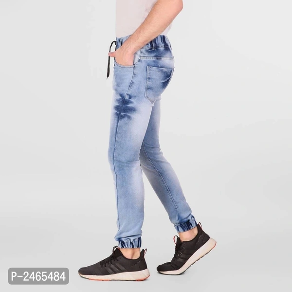Blue Faded Denim Regular Fit Mid-Rise Jeans - 34 inches, Blue