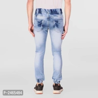 Blue Faded Denim Regular Fit Mid-Rise Jeans - 34 inches, Blue