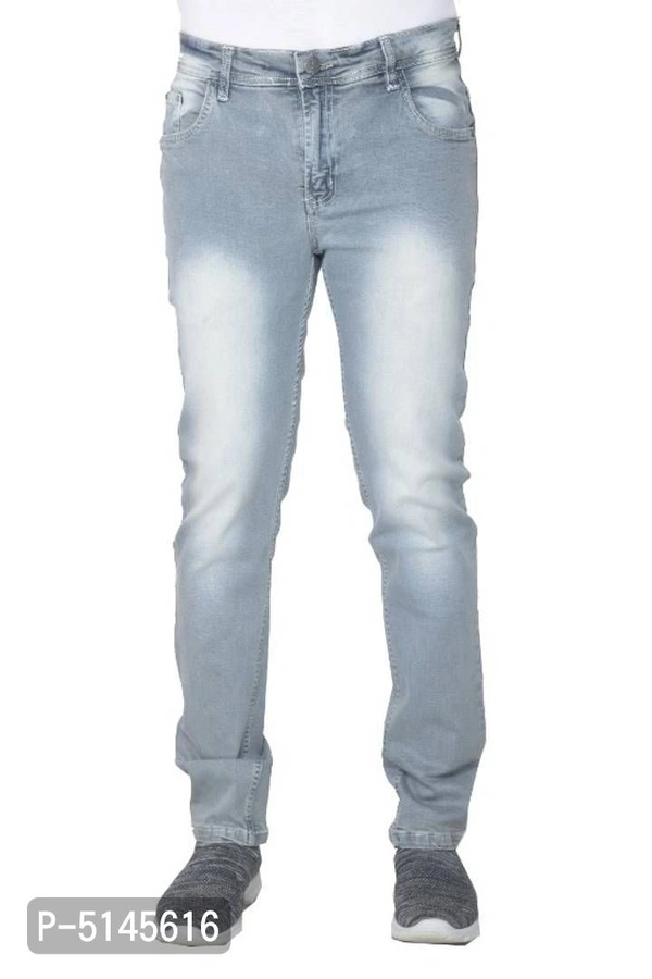 Men slim fit stretchable jeans- Grey - 28 inches, Grey