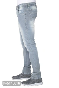 Men slim fit stretchable jeans- Grey - 28 inches, Grey
