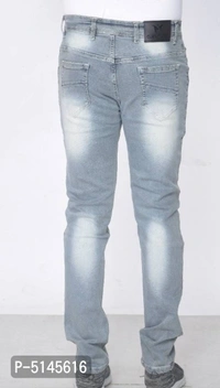Men slim fit stretchable jeans- Grey - 32 inches, Grey