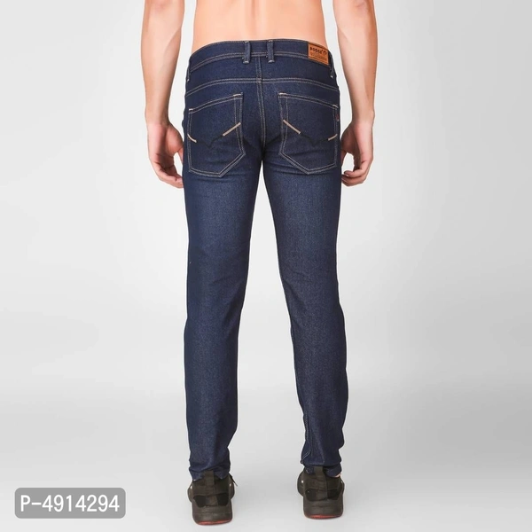 Mens Blue Denim Regular Fit Mid Waist Jeans - 30 inches, Blue