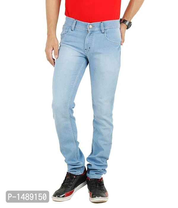 Blue Faded Denim Regular Fit Mid-Rise Jeans - 32 inches, Blue