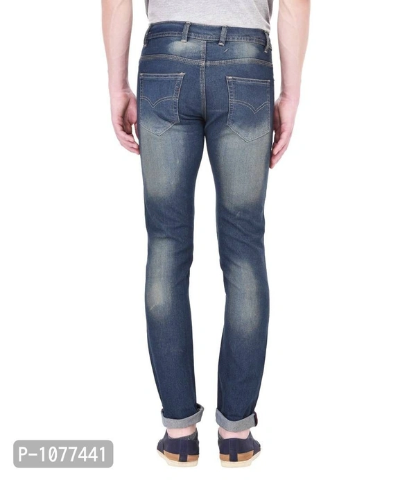Blue Strechable Denim Jeans - Blue, 34 inches
