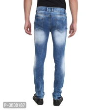 Men Blue Faded Regular Fit Denim  Mid-Rise Jeans - Blue, 32 inches