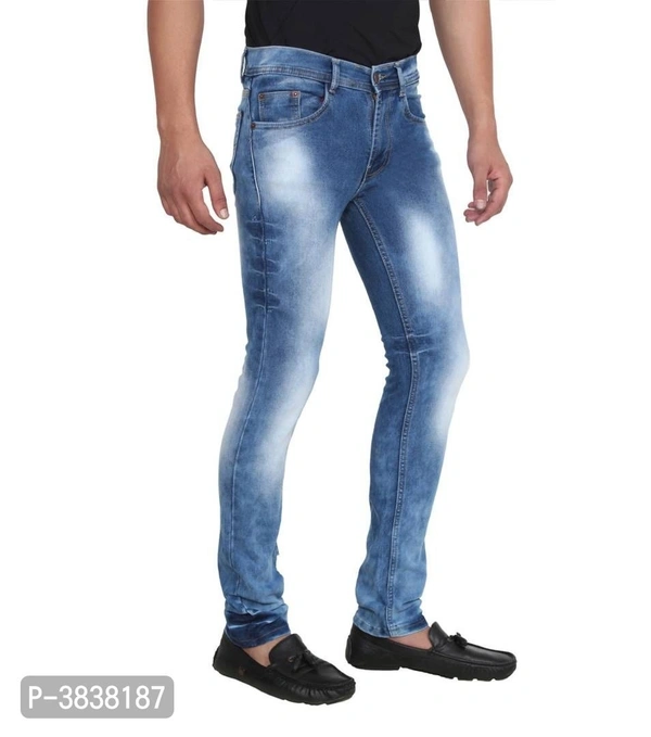 Men Blue Faded Regular Fit Denim  Mid-Rise Jeans - Blue, 32 inches