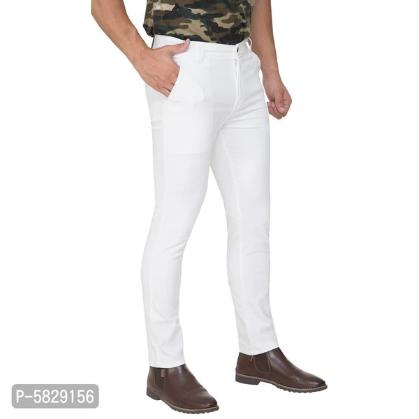 Regular Fit Trouser For Men - 34 inches, White