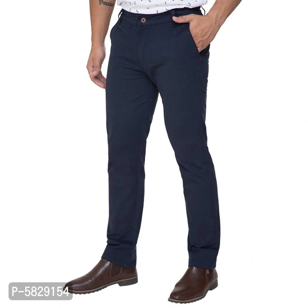 Regular Fit Trouser For Men - Navy Blue, 32 inches