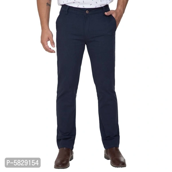Regular Fit Trouser For Men - Navy Blue, 32 inches