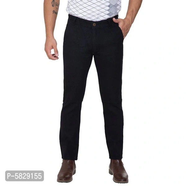 Regular Fit Trouser For Men - 28 inches, Black