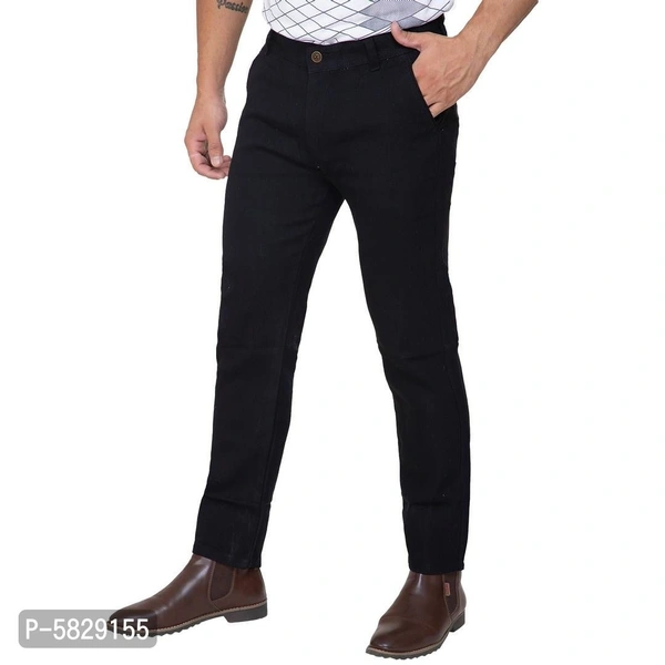 Regular Fit Trouser For Men - 28 inches, Black