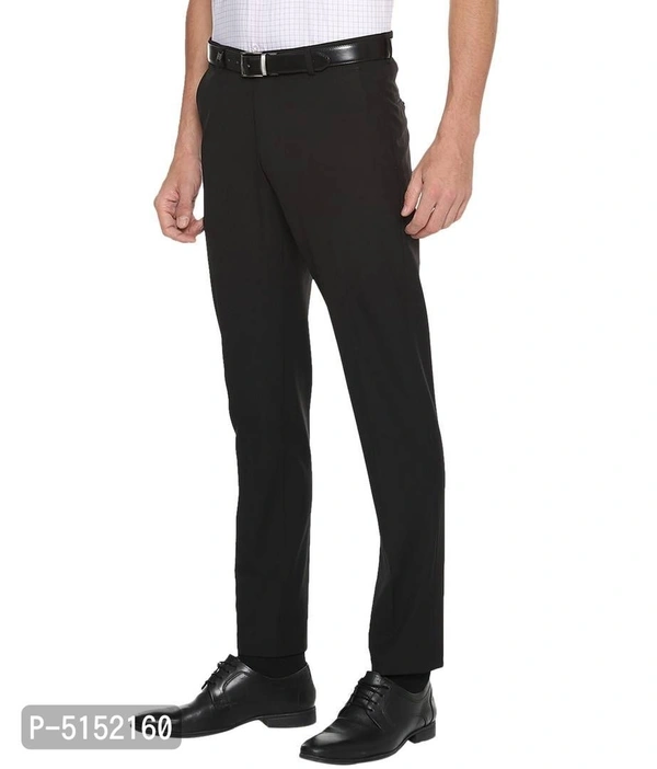 Mens Formal Black Trousers For Mens |  Jet Black Formal Trouser For Men - Black, 28 inches