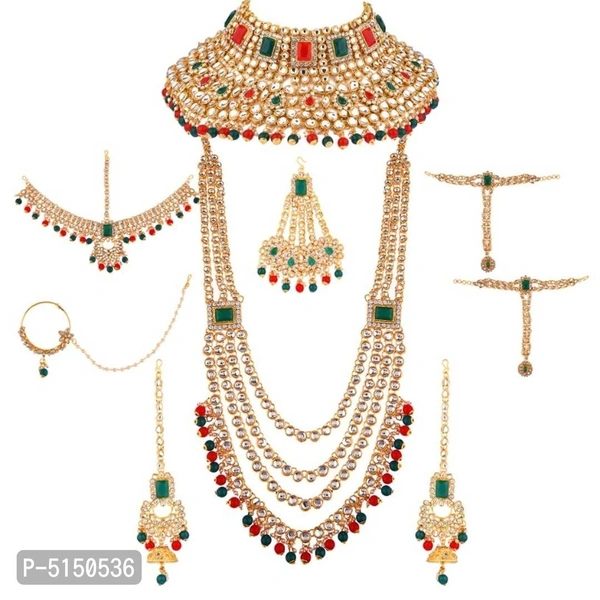 Designer Bridal Necklace set - Multicoloured