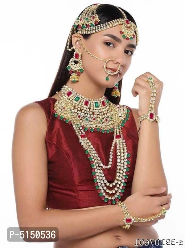 Designer Bridal Necklace set - Multicoloured