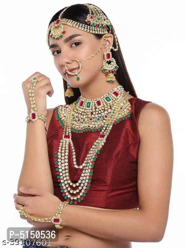 Designer Bridal Necklace set - Multicoloured