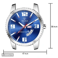 Invictus IV Series Blue Dial Men Metallic Wristwatch With Day & Date Function - Blue