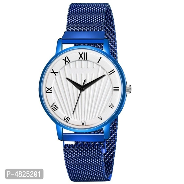 Mesh Strap Men Analog Watch  - Blue
