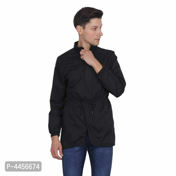 Branded High Quality Black Plain Jacket For Men's & Boy's. - Black, L(46 Inches)
