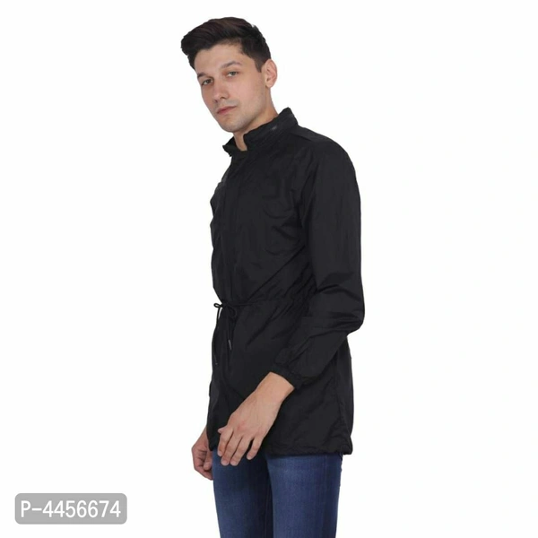 Branded High Quality Black Plain Jacket For Men's & Boy's. - Black, L(46 Inches)