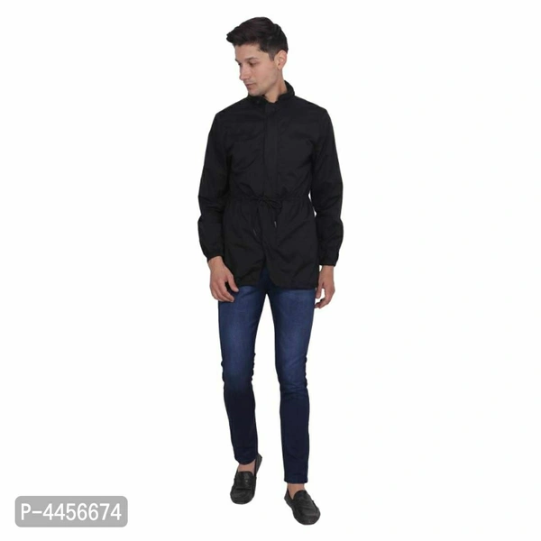 Branded High Quality Black Plain Jacket For Men's & Boy's. - Black, L(46 Inches)