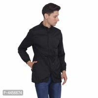 Branded High Quality Black Plain Jacket For Men's & Boy's. - Black, L(46 Inches)