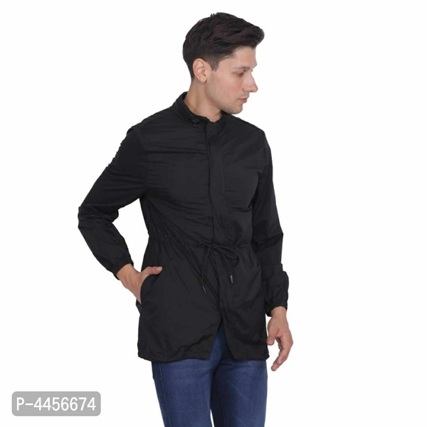 Branded High Quality Black Plain Jacket For Men's & Boy's. - Black, L(46 Inches)