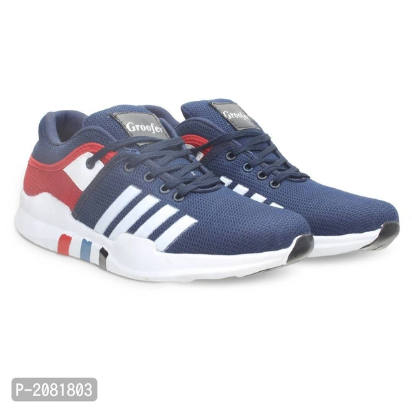 Men's Blue And Red Running Shoes - Blue, UK6