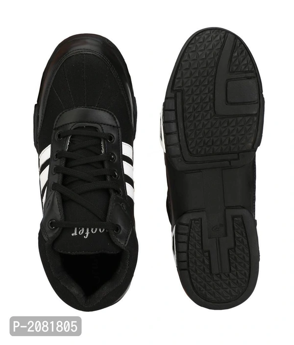 Men's Black & White High Top Running Shoes - Black, UK10