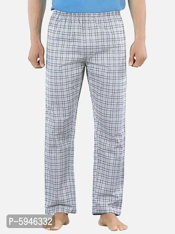 Stylish Super Combed Cotton Premium Checked Pajama for Men (Pack of 2) - Multicolour, M(32 INCHES)