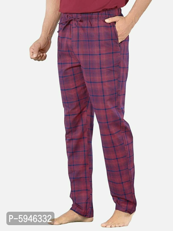 Stylish Super Combed Cotton Premium Checked Pajama for Men (Pack of 2) - Multicolour, S(28 inches)