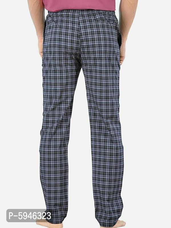 Stylish Super Combed Cotton Premium Checked Pajama for Men (Pack of 2) - Multicolour, XL(40 INCHES)