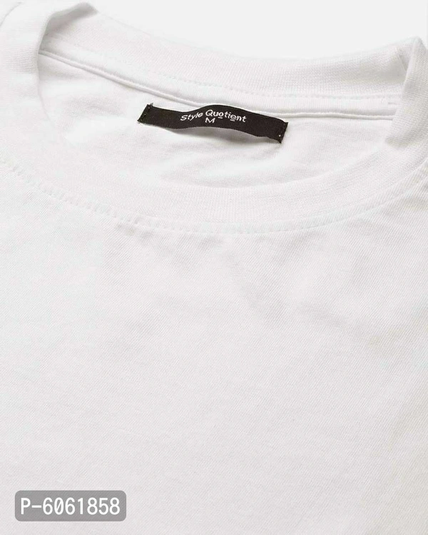 Stylish Cotton White Solid Round Neck Half Sleeves T-shirt With Shorts Night Wear Set For Men - White, XL(41 inches)