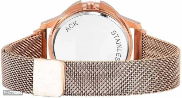 Luxury Diamond Cut Starry Gold  Dial Magnetic bracelet Watch For Girls Quartz Watches For Girls Watch For Women Analog Watch - For Girl - Golden