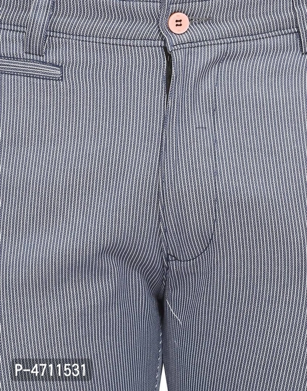 Stylish Cotton Grey Solid Smart Fit Chinos For Men - Grey, 36 inches