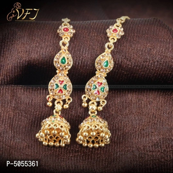 Trendy Alloy Jhumka Earring for Women - Golden