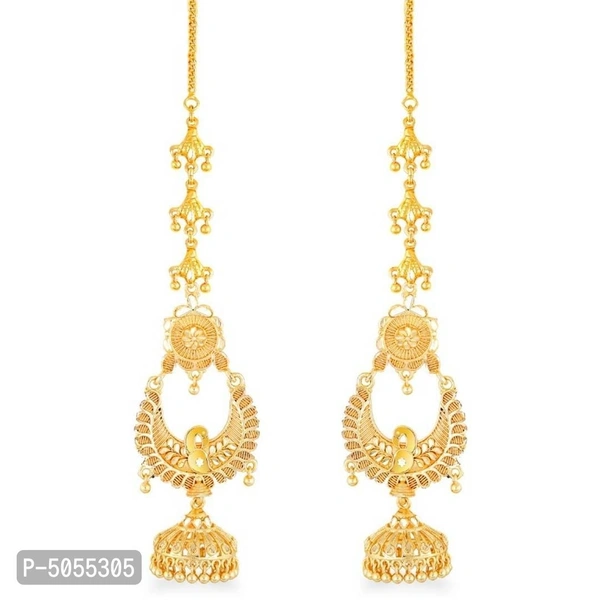 Traditional Alloy Earring For Women - Golden