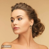 Designer Elegant Oxidized Golden Stud Earrings For Women - Golden