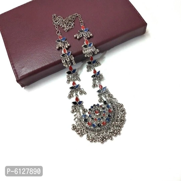 Oxidized Multi-Coloured Necklace - Multicoloured
