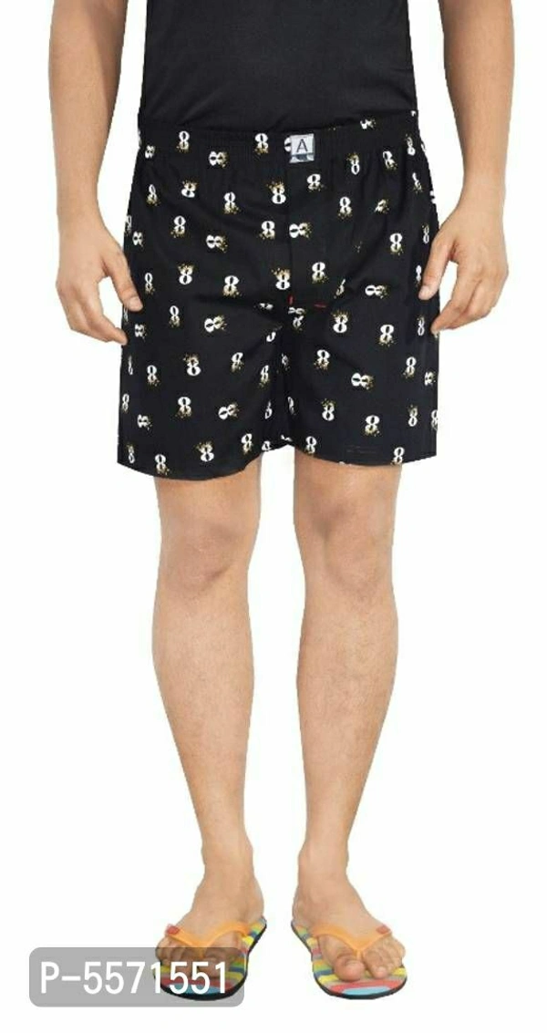 Mens Cotton Printed Boxer - Multicoloured, L(32 inches)