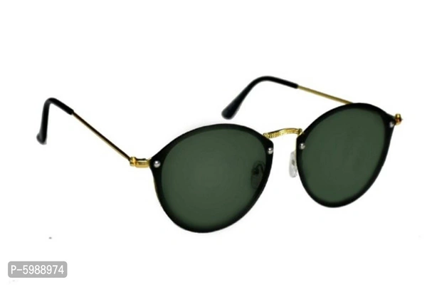 UNISEX STYLISH METAL SUNGLASSES - Green