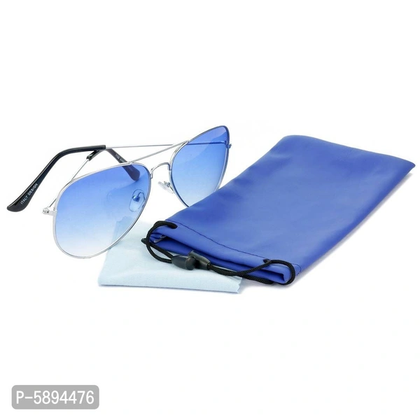 Hrinkar Men Women Boys & Girls Aviator & Sunglasses Silver & Silver Frame, Pink & Yellow Lens (Medium) Pack of - 2 - Silver, One Size